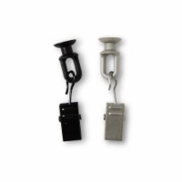 Sliders And Clips W/ Hooks (Set Of 24) For Curtain Track - Black
