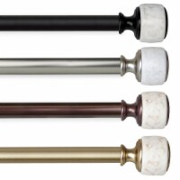 1 Inch Vincenzo Curtain Rod 160-240  - Black