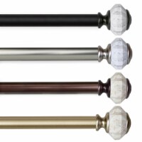 1 Inch Aria Curtain Rod 28-48  - Black