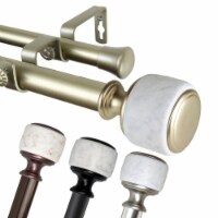 1 Inch Vincenzo Double Curtain Rod 120-170  - Bronze