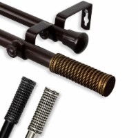 13/16 Inch Weaver Double Curtain Rod 28-48  - Black