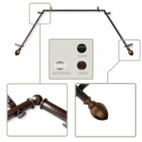 Baronet 13/16 Inch Bay Window Curtain Rod 20-36 , 38-72  - Cocoa