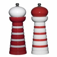Supreme Housewares Acrylic Pepper Mill Set of 2, Red Stripes