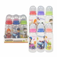 DDI 2342718 8 oz Baby Bottle with Silicone, Assorted Color - Case of 12 - Pack of 6