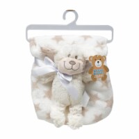 DDI 2349479 Little Mimos Plush Baby Blanket with Toy Dog, Brown - 30 x 40 in. - Case of 24