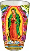 Eternalux Virgin of Guadalupe Reusable Candle Cup - White Perspective: Main