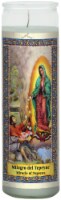 Indio Eternalux® Miracle of Tepeyac Glass Jar Candle - White Perspective: Main