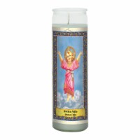 Eternalux Divine Child Unscented Glass Jar Candle - White Perspective: Main