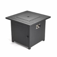28  Outdoor Propane Gas Fire Pit With Cover & Lava Rock, Camping, Patio