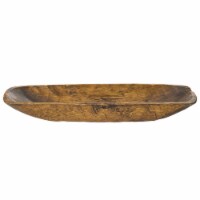 Solid Wood Hand-Carved Regular Decorative Bowl, Pecan Decorative Bowl