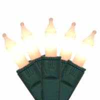 GKI/Bethlehem Lighting 50-Count Clear Frosted Perm-O-Snap Mini Christmas Light Set, 24.75ft