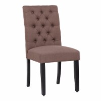 Costaelm Jameson Fabric Tufted Dining Side Chair in Brown