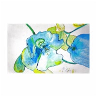Betsy Drake DM1115G 30 x 50 in. Blue Hibiscus Door Mat