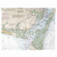 Betsy Drake PM11537 Cape Fear, NC Nautical Map Place Mat - Set of 4