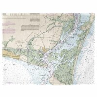 Betsy Drake PM11537 Cape Fear, NC Nautical Map Place Mat - Set of 4
