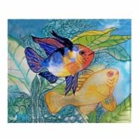 Betsydrake BK300 50 x 60 in. Betsys Two Fish Fleece Blanket