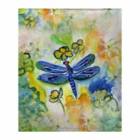 Betsydrake BK817 50 x 60 in. Dragonflys Garden Fleece Blanket