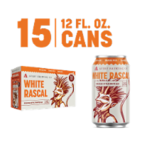 Avery White Rascal Belgian-Style White Ale Craft Beer Cans Perspective: Main