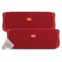 Two Pack Jbl Flip 5 Waterproof Portable Partyboost Bluetooth Speaker - Red