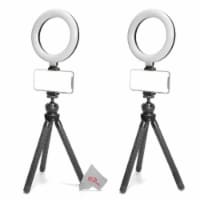 2pcs Vivitar 6 Inches Led Ring Light Dimmable Lamp For Iphone Smartphone For Vlogging