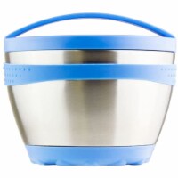 Kid Basix Safe Bowl,Reusable Stainless Steel Thermos Container 4 Food Storage,Blue,16 Oz Bowl