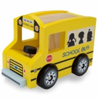 BrybellyHoldings TVEH-006 Wooden Wheels Natural Beech Wood School Bus