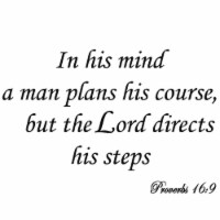 VWAQ In His Mind a Man Plans His Course Proverbs 16:9 Wall Decal