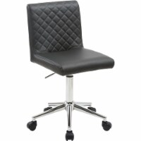Best Master Furniture Barry 24.5  Faux Leather Swivel Office Chair in Black