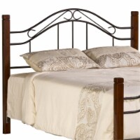 Hillsdale Matson King Metal Poster Spindle Headboard in Cherry and Black