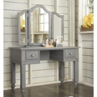NE Kids Lake House Vanity with Mirror and Chair in Stone