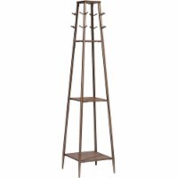 Hillsdale Furniture Crofton Coat Rack in Silver with Black Rub