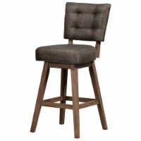 Hillsdale Lanning 41.25  Wood Counter Stool in Weathered Brown/Chocolate Brown