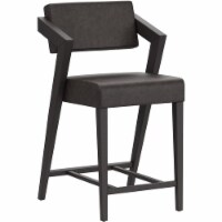 Hillsdale Snyder 37.5  Wood Contemporary Counter Stool in Black Washed