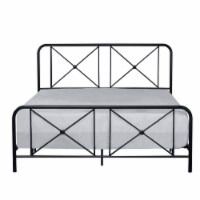 Hillsdale Furniture Williamsburg Metal Queen Bed with Decorative Double X Design