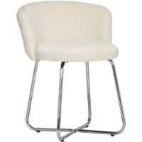 Hillsdale Furniture Marisol Metal Vanity Stool Off White Fabric