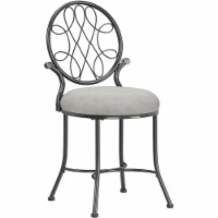 Hillsdale Furniture O'Malley Metal Vanity Stool Metallic Gray