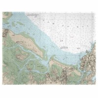 Betsy Drake PM13279EX 14 x 18 in. Essex Bay & Essex River, MA Nautical Map Place Mat - Set of