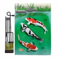 Breeze Decor BD-SM-GS-107002-IP-BO-D-US13-BD 13 x 18.5 in. Koi Coastal Sea Animals Impression