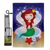 Breeze Decor BD-SM-GS-107027-IP-BO-D-IM09-BD 13 x 18.5 in. Mermaid Coastal Sea Animals Impres