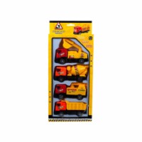 Kole Imports OT983-4 Pull Back Construction Trucks  Pack of 4 - Set of 4