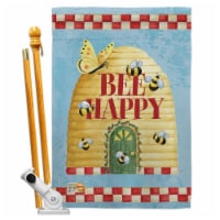 Breeze Decor BD-BG-HS-104089-IP-BO-D-US17-AM 28 x 40 in. Bee Happy Hive Garden Friends Bugs &