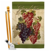 Breeze Decor BD-FT-HS-117041-IP-BO-D-US17-AM 28 x 40 in. Red & Purple Grapes Food Fruits Impr