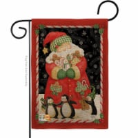 Breeze Decor BD-XM-G-114105-IP-DB-D-US14-AM 13 x 18.5 in. Santa & Cookies Burlap Winter Chris