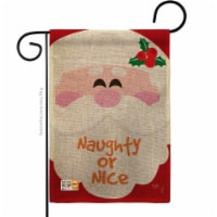 Breeze Decor BD-XM-G-114153-IP-DB-D-US17-BD 13 x 18.5 in. Naughty or Nice Burlap Winter Chris
