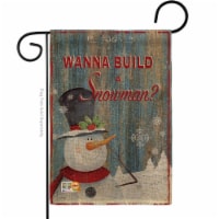 Breeze Decor BD-XM-G-114176-IP-DB-D-US18-SB 13 x 18.5 in. Build a Snowman Burlap Winter Chris