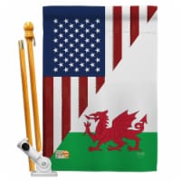 Breeze Decor BD-FS-HS-108389-IP-BO-D-US16-BD 28 x 40 in. US Wales Friendship Flags of the Wor