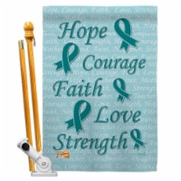 Breeze Decor BD-ST-HS-115092-IP-BO-D-US12-BD 28 x 40 in. Hope, Faith, Courage Teal Inspiratio