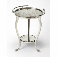 Butler Specialty Company, Viola Metal & Mirrored Accent Table, Silver