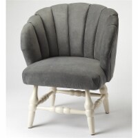 Butler Specialty Accent Chair in Gray and White