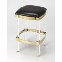 Butler Specialty Company Jordan Acrylic & Leather 24  Counter Stool - Black